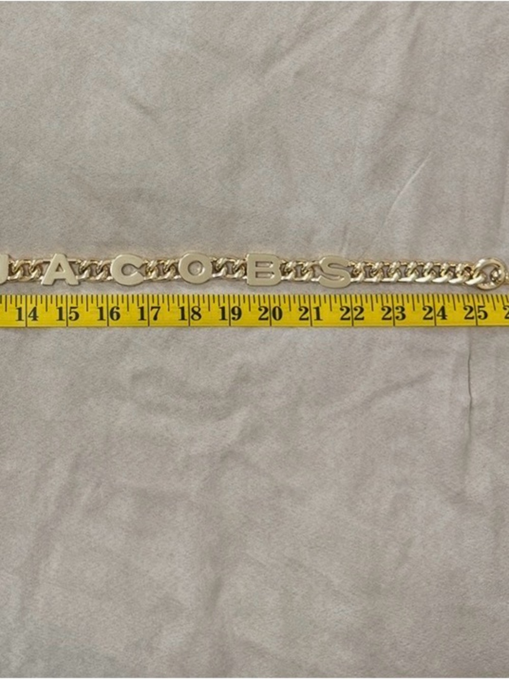 Marc Jacobs Gold Letter Chain Strap with Logo Plaques - Picture 3 of 3